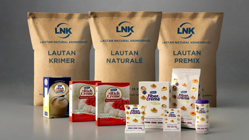 Lautan Natural Krimerindo non dairy creamer product range